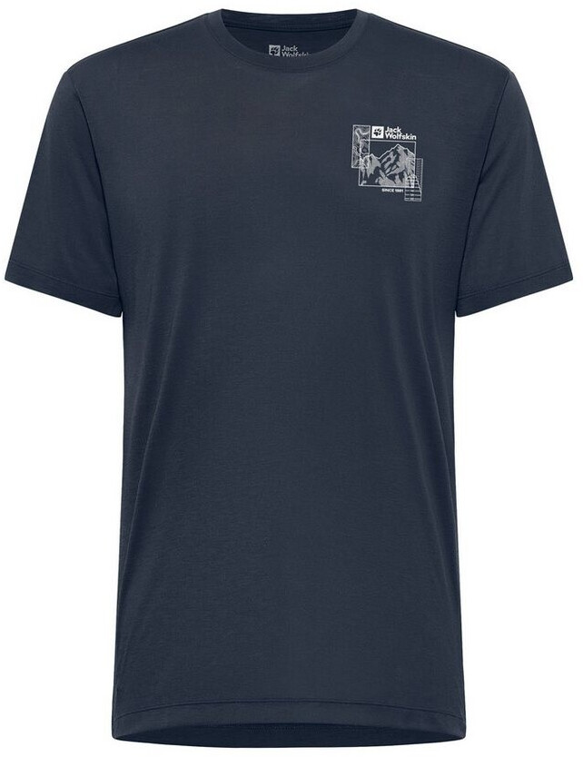 Jack Wolfskin vonnan graphic t explore midnight sky T0242