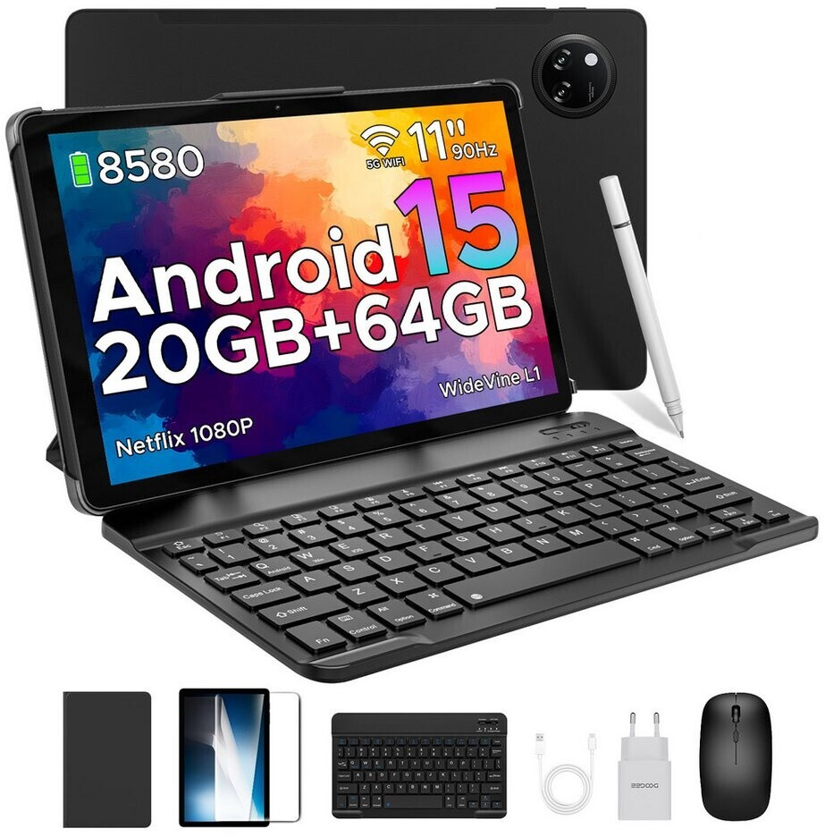 Étui Silicone Renforcé Pour DOOGEE Tab A9 / A9 Pro 10 Pouces - Anti-choc, Avec Support Intégré, Bleu