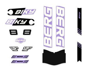 Berg Gokart Biky - Aufkleber Set Cross Purple