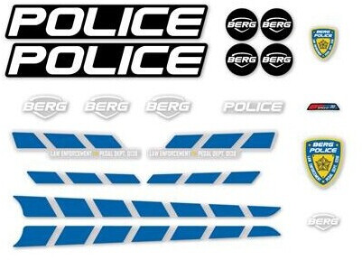 Berg Gokart Buzzy - Aufkleber-Set Police