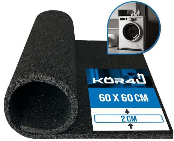 kör4u Antivibrationsmatte für Waschmaschinen 60x60x2cm