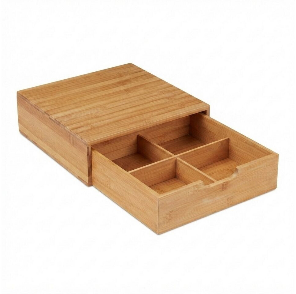 Relaxdays Schubladenbox A4, 1 Fach, Bambus, geschlossen, braun ab 31,67 € (Oktober 2026)