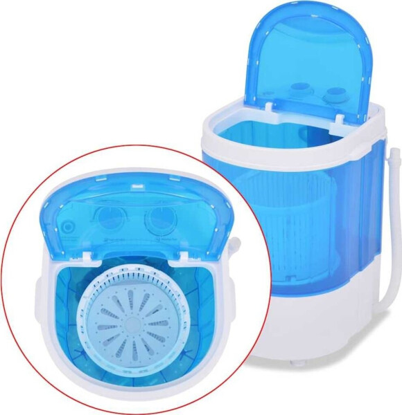 vidaXL Mini-Waschmaschine mit Schleuder und 1 Kammer 5,6 kg, Bild 5