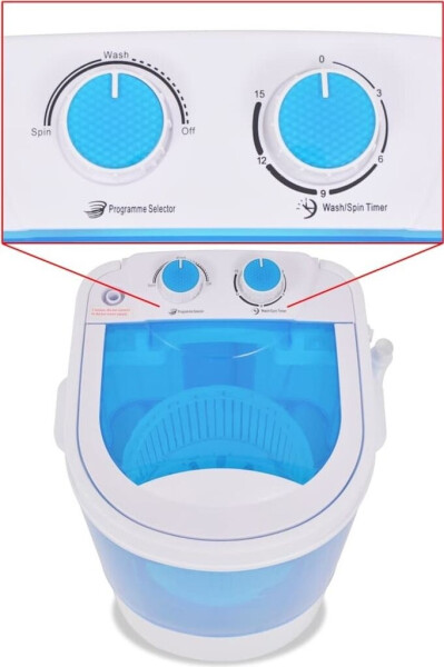 vidaXL Mini-Waschmaschine mit Schleuder und 1 Kammer 5,6 kg, Bild 8