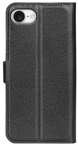 Wigento Smartphone-Hülle Für Apple iPhone 16e Kunstleder Book Wallet Handy Tasche Hülle Schwarz, Kunstleder Hülle mit Kartenfächern und Standfunktion, Bild 3