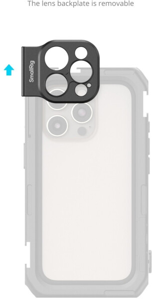 SmallRig 5009 17 mm Threaded Lens Backplate für iPhone 16 Series Cage Video Zubehör Schwarz, Bild 5