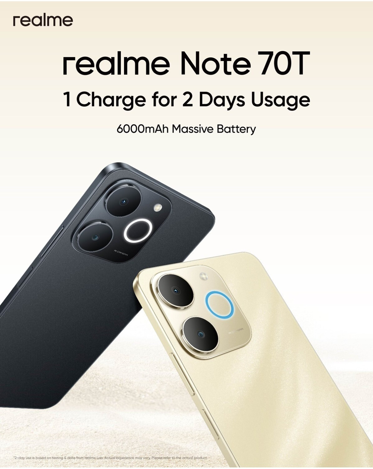 Realme NOTE 70T 4-128G:Beach Gold SIMフリー Realme Note 70T