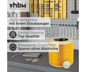 vhbw Lot de 5x filtres à cartouche compatible avec Kärcher A 2236 X pt