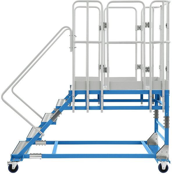 EUROKRAFT Plattformtreppe XXL mit Aluminiumeinlagen Plattformgröße 810 x 1250 mm 5 Stufen (499907), Bild 2