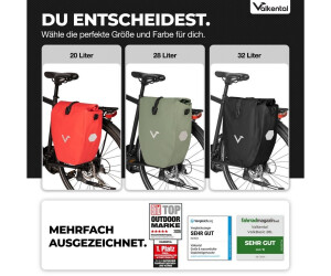 Valkental Fahrradtasche 28L schwarz ab 39.99  | Vergleiche 4 Angebote auf  idealo.de