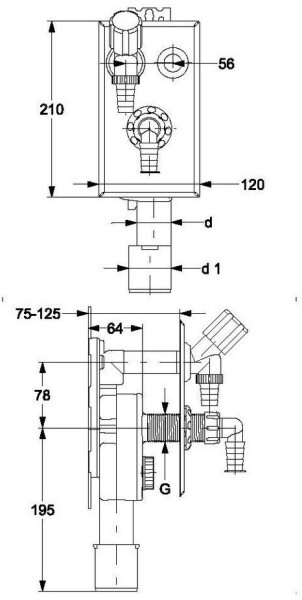 Haas Kardätsche Unterputz-Gerätesiphon OHA 4070 DN 40/50 für senkrechte Montage (4070), Bild 6