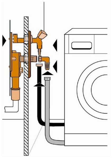 Haas Kardätsche Unterputz-Gerätesiphon OHA 4070 DN 40/50 für senkrechte Montage (4070), Bild 7