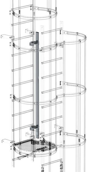 Munk Barra de soporte para diseño desplazado de aluminio anodizado (61274)