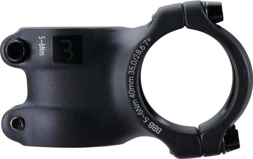 BBB Vorbau RoadForce +/-7° in Schwarz 35 mm 40 mm Länge