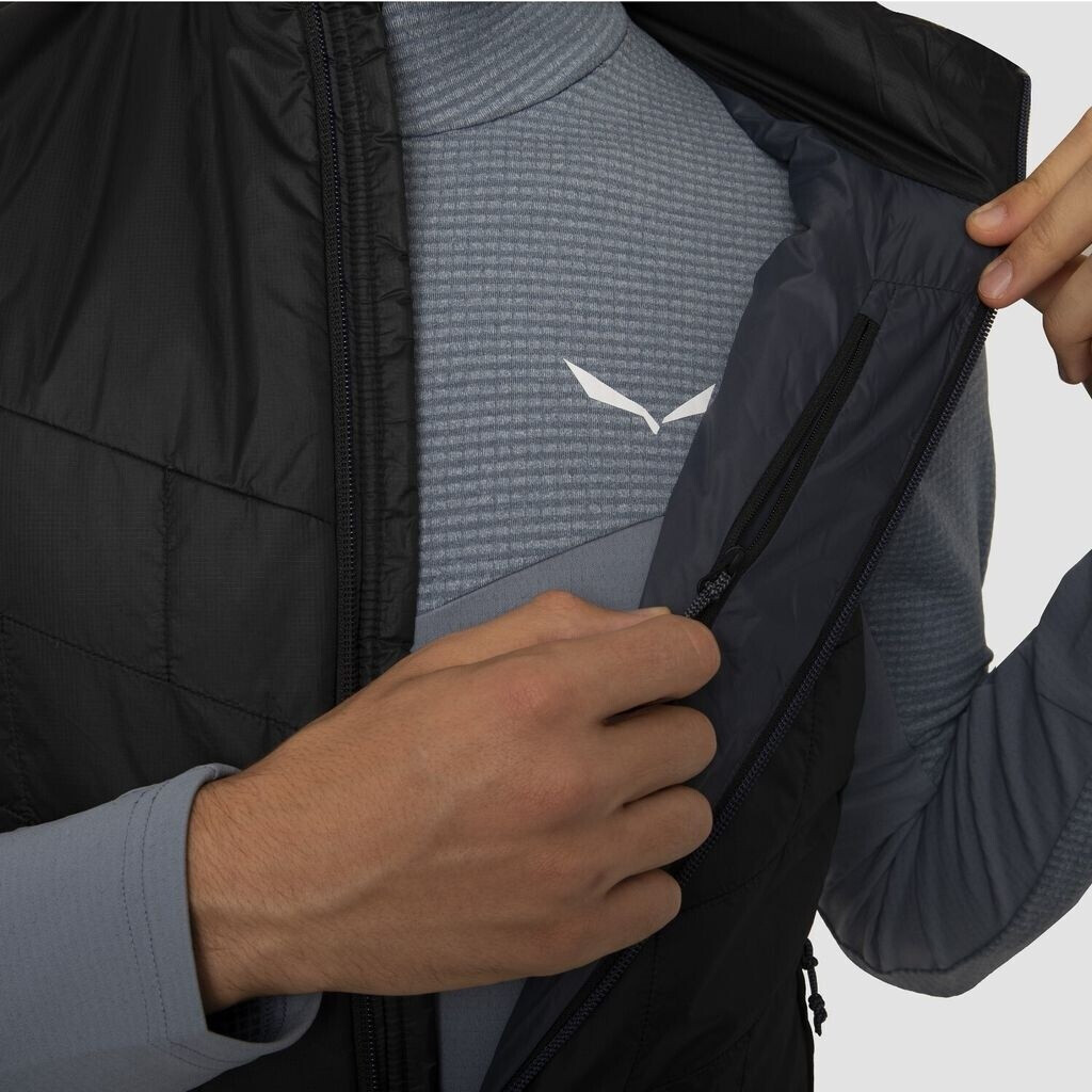 Salewa Ortles Hybrid TirolWool Responsive Vest – Gilet Uomo In Lana E Poliammide, Nero, Per Escursionismo E Tempo Libero