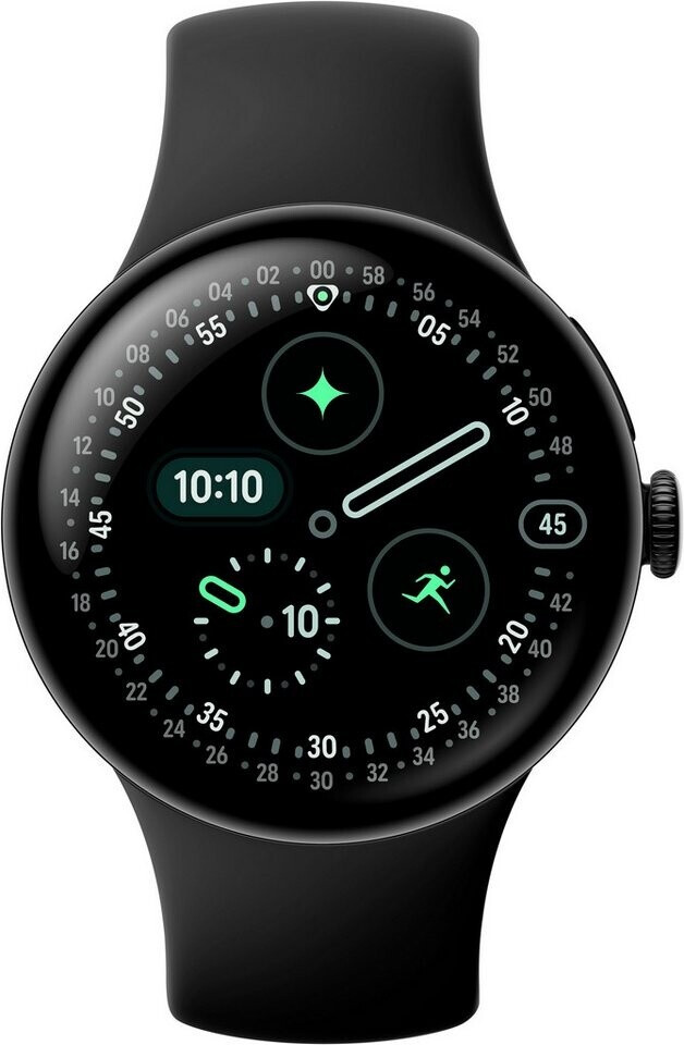 Google Google Pixel Watch 4 41mm Bluetooth Matte Black/Obsidian - back view