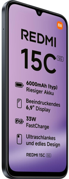 Xiaomi Redmi 15C 5G 128GB Midnight Black, Bild 4