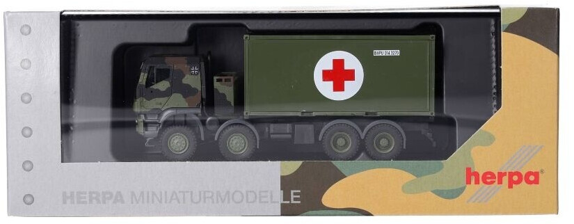 Herpa Fahrgestell 8x8 Trakker 4-achsig (Militär) – 2 Stück, Maßstab 1:87, Für Modellbau