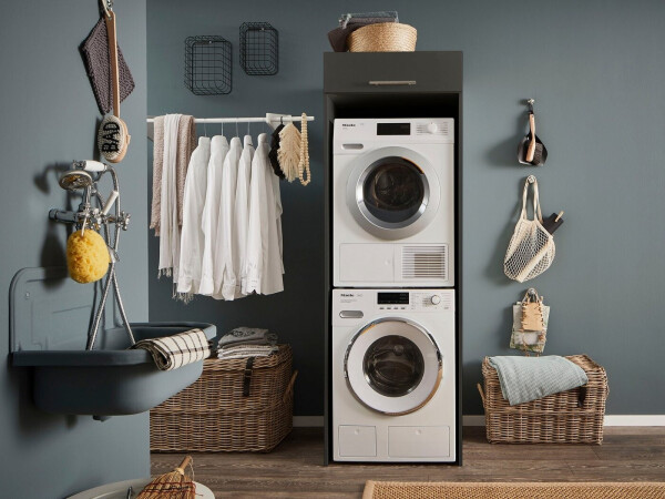 Laundreezy Waschmaschinenschrank 67.5x200x67.5 cm grau, Bild 6