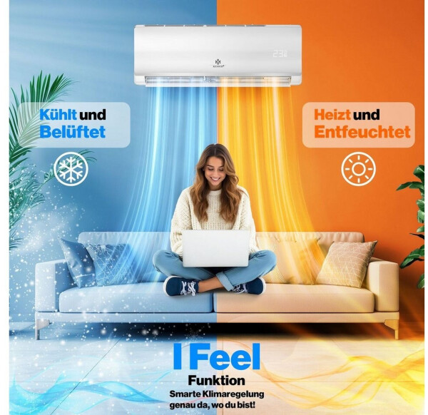Kesser Klimaanlage Set Split - mit WiFi/App 9000 BTU/h, Bild 4