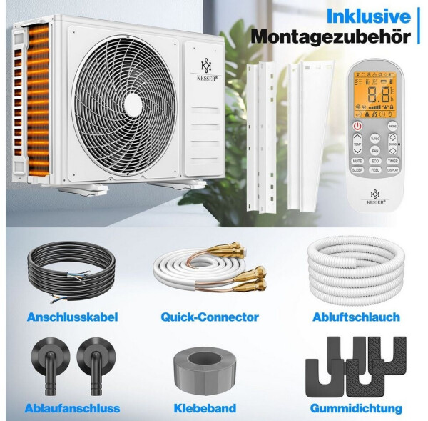Kesser Klimaanlage Set Split - mit WiFi/App 9000 BTU/h, Bild 5