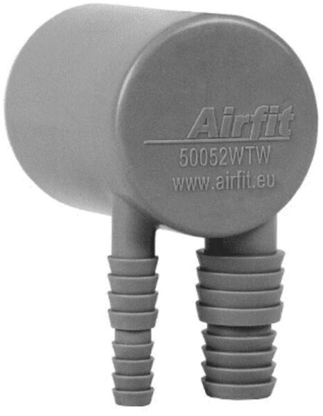 Airfit Doppel-Anschlusswinkel für Waschmaschine und Kondensattrockner DN 50 grau 50052WTW, Bild 3