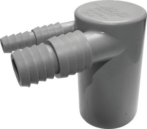 Airfit Doppel-Anschlusswinkel für Waschmaschine und Kondensattrockner DN 50 grau 50052WTW, Bild 5