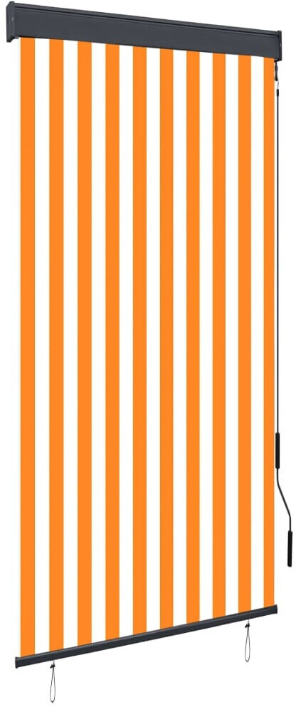 vidaXL Außenrollo 100 x 250 cm Weiß und Orange