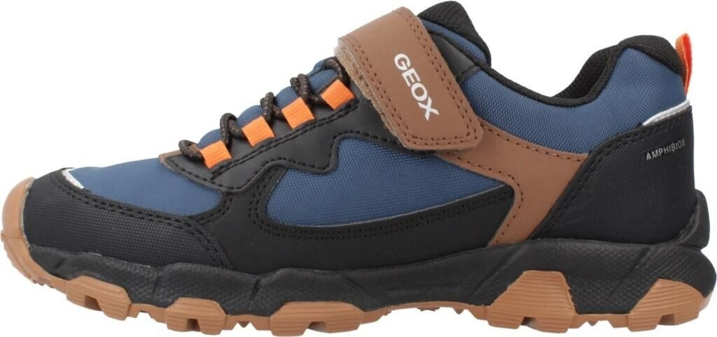 Geox J Magnetar Boy B ABX Sneakers, marineblauw/bruin, 28 EU