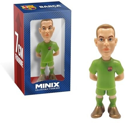 Figurine Minix Ter Stegen FC Barcelone - Format Mini 7 Cm, PVC, Licence Officielle, Boîte De Présentation