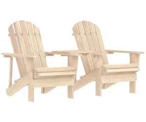 vidaXL Adirondack Garden Chairs with Table Solid Wood Fir (315892)