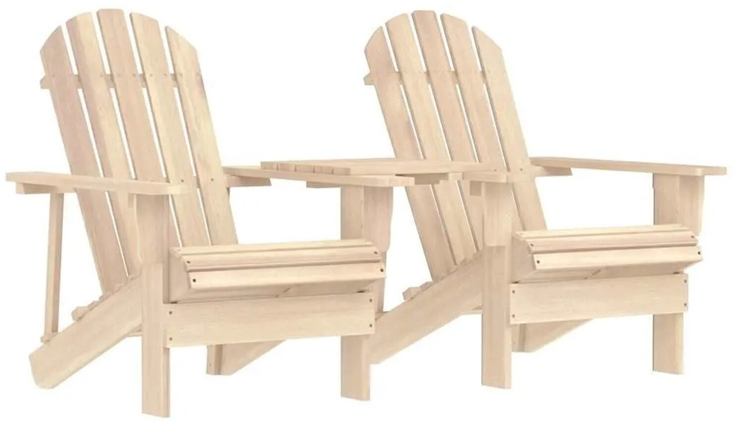 vidaXL Adirondack-Gartenstühle mit Tisch Massivholz Tanne (315892)