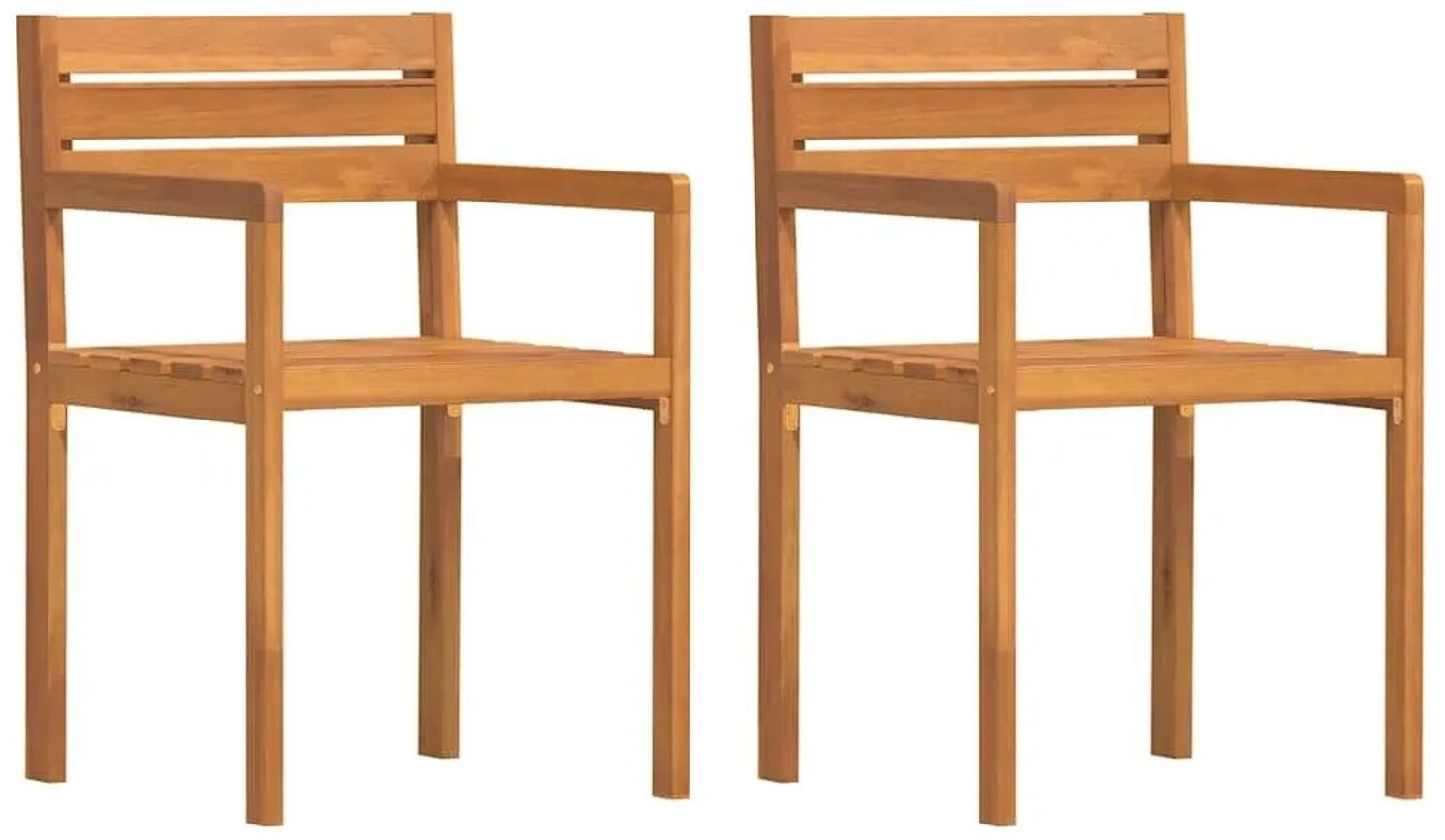 vidaXL Gartenstühle 2 Stk. 50x53x80 cm Massivholz Akazie (4108138)