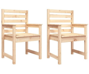 vidaXL Garden Chairs 2 pcs. 60x48x91 cm Solid Wood Pine (824053)