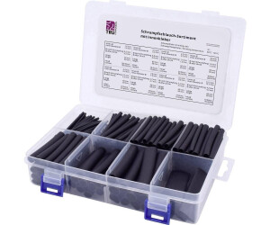 TRU Components T1807CA006 Schrumpfschlauchsortiment Schwarz Schrumpfrate:3:1 300 Teile
