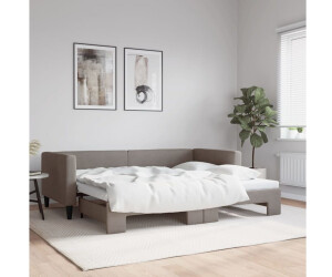 vidaXL Tagesbett Ausziehbar Taupe 90x200 cm Stoff (3196581) ab 203,81 € (Oktober 2026)