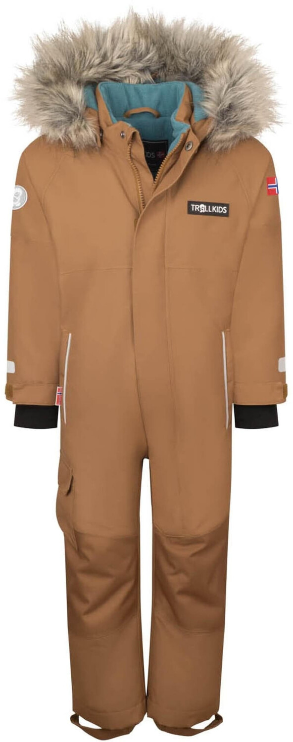 Trollkids Kirkenes Snowsuit Overall brown stormyblue