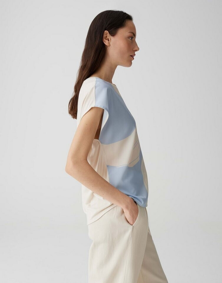 OPUS Damen Shirt 'SAMELIE' – Kurzarm, Floraler Print, Aus Lenzing Ecovero, Lockere Passform