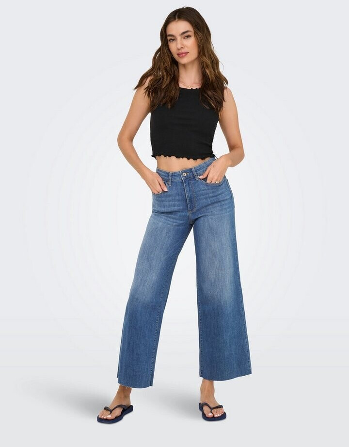 ONLY Dames Onlann-Madison Hw Crop Wd DNM Soo618Noos, blauw (medium blue denim), XXL / 30L ONLY Dames Onlann-Madison Hw Crop Wd DNM Soo618Noos, blauw (medium blue denim), XXL / 30L