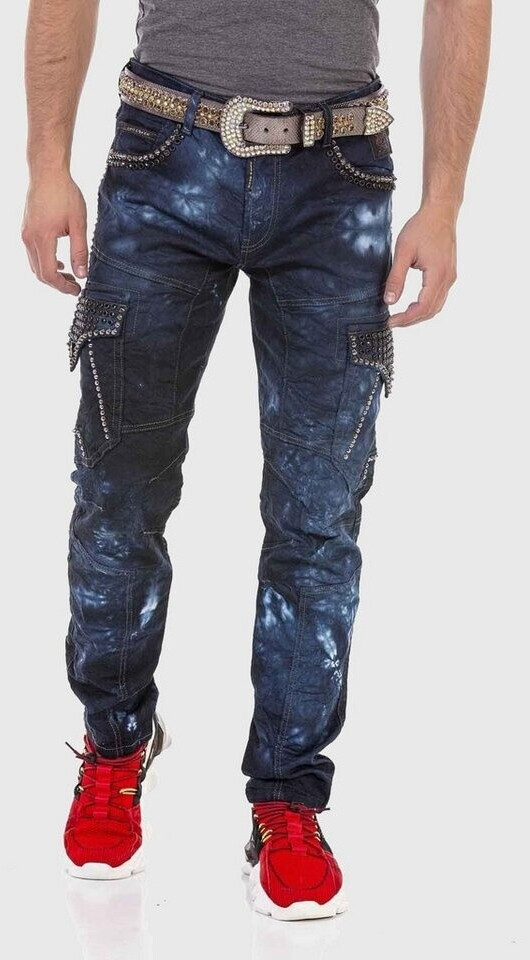 Cipo & Baxx Jeans Uomo Straight Fit | Modello Ching Con Cuciture A Contrasto | Cotone Di Qualità | Casual E Comodo