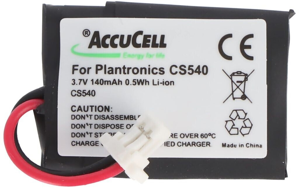TECHTEK Batteries Compatible avec [Plantronics] C565, CS540, CS540A, Savi CS540, Savi CS540A remplace 212367-01, pour 212367-01 (3 pin), pour 30086180-03