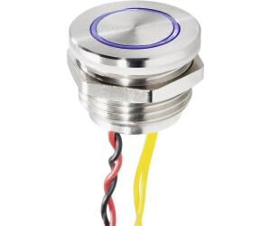 Renkforce Klingeltaster mit Piezo Edelstahl, Blau (RF-4707818)