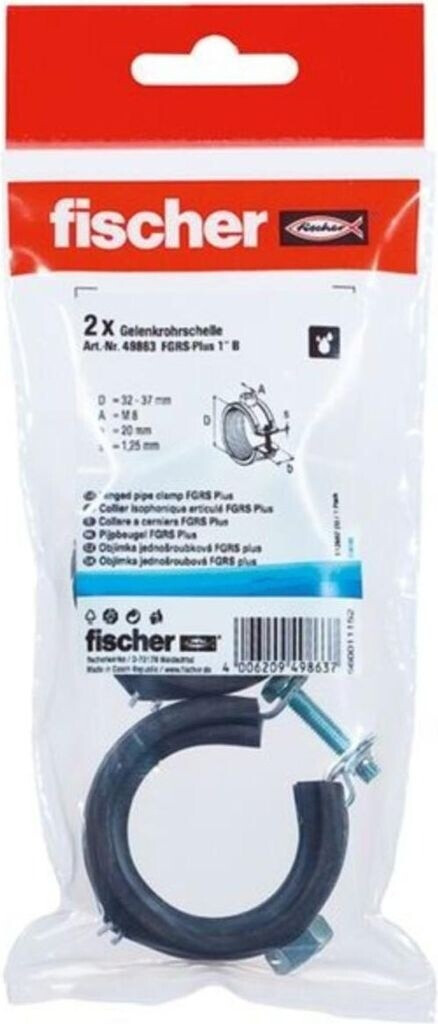 Fischer Joint Pipe Clamp FGRS Plus 1" B (49863)