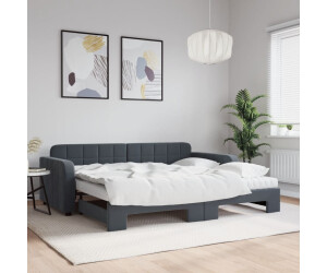 vidaXL Tagesbett Ausziehbar mit Matratzen Dunkelgrau 90x200 cm Samt (3196954) ab 325,07 € (Oktober 2026)
