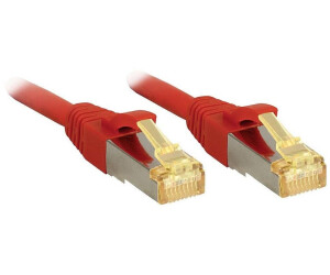 Lindy RJ45 Patchkabel CAT 6a (Rohkabel CAT 7) S/FTP rot 1m (47292)