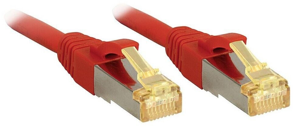 Lindy RJ45 Patchkabel CAT 6a (Rohkabel CAT 7) S/FTP rot 1m (47292)
