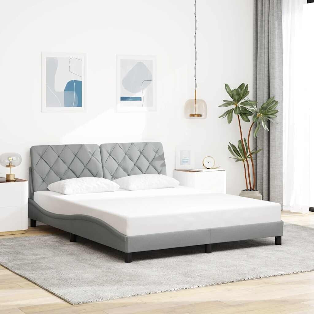 vidaXL Bettgestell ohne Matratze Hellgrau 160x200 cm Stoff (3310608) ab 155,65 € (Oktober 2026)
