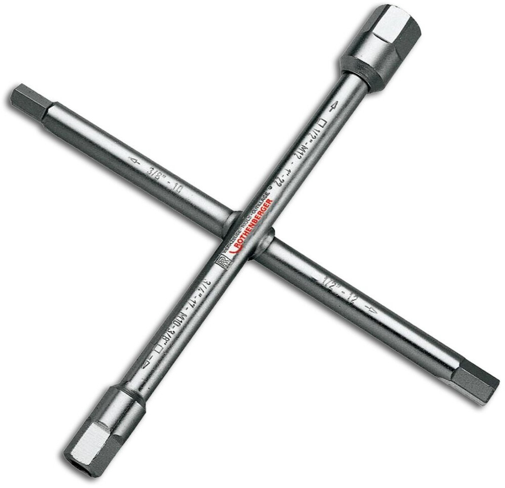 Rothenberger Plumbing Cross Key 220 x 220 mm 10-Function (351043)