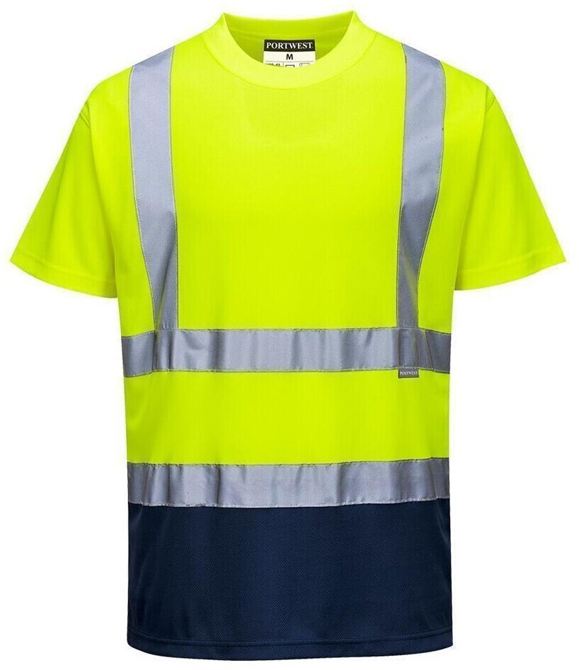 Portwest Hi Vis Contrast T-Shirt Yellow/Navy (S378YNRS)