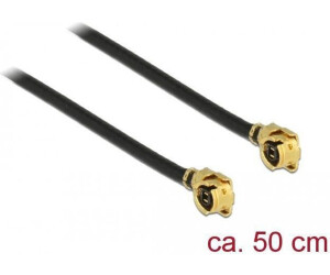 DeLock Antenna cable MHF/U.FL plug to MHF/U.FL plug 50 cm black (89611)